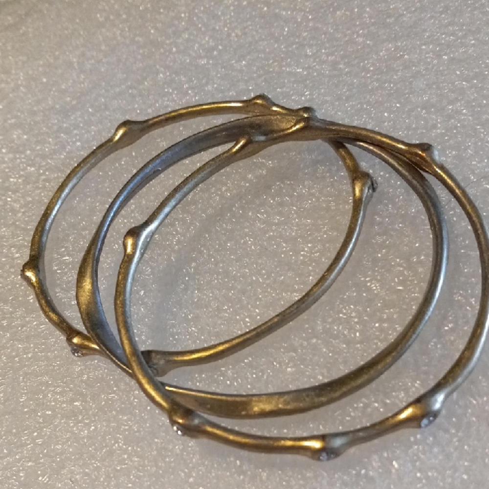 3 Gold Bangle Set